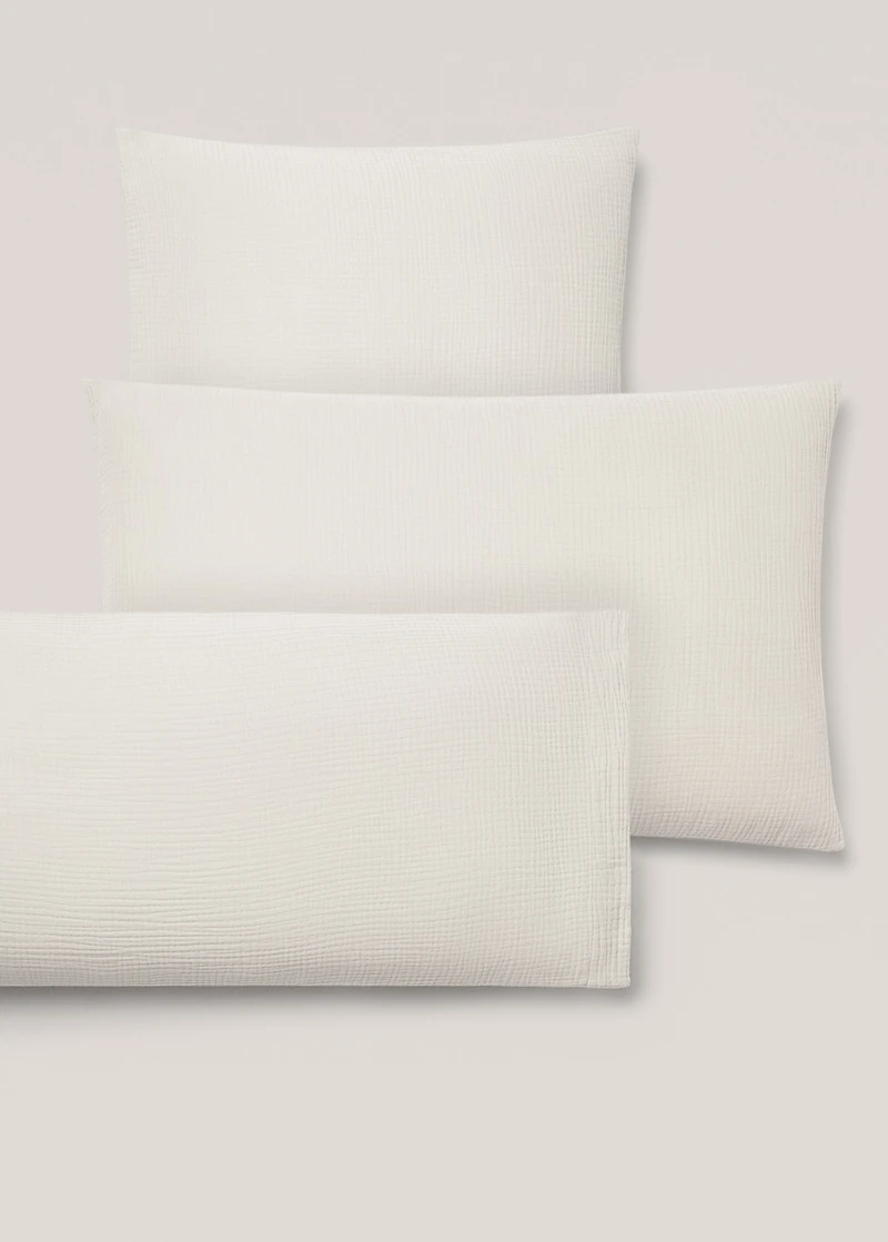 Two cotton gauze pillowcases 50x75 cm