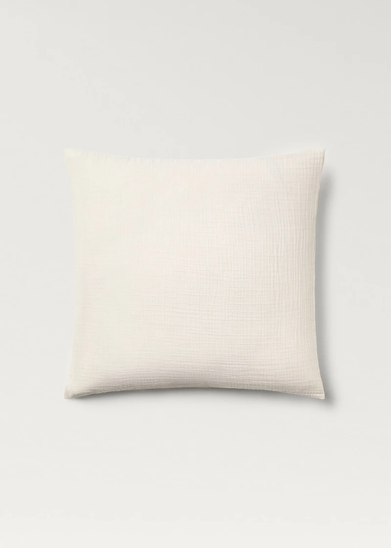 Two cotton gauze pillowcases 60x60 cm