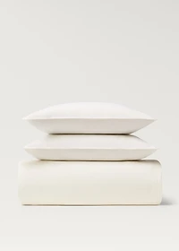 Percale cotton textured duvet cover for 90 cm bed