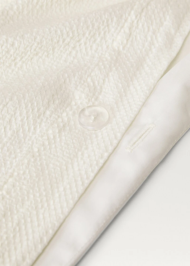 Percale cotton textured duvet cover for 135/140 cm bed