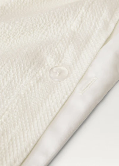 Percale cotton textured duvet cover for 135/140 cm bed