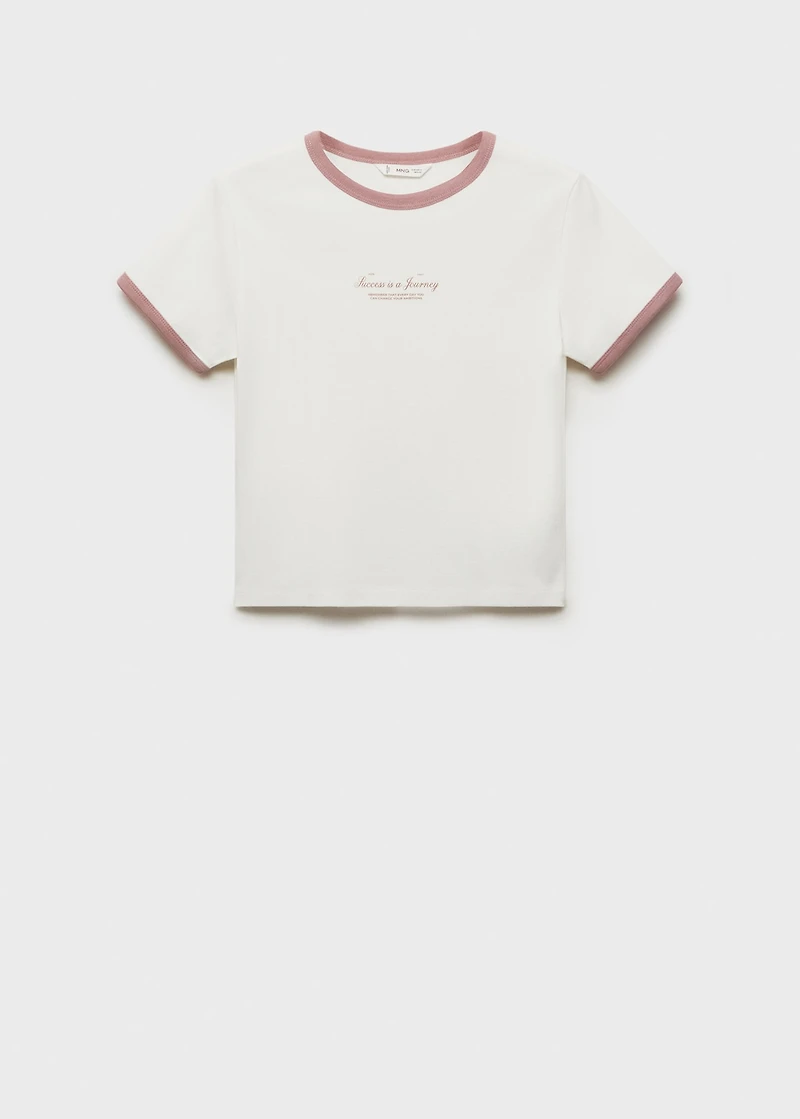 Message crop T-shirt