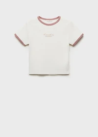 Message crop T-shirt