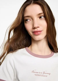 Message crop T-shirt