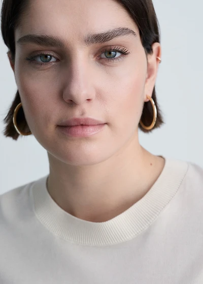 Silk-blend knitted sweater