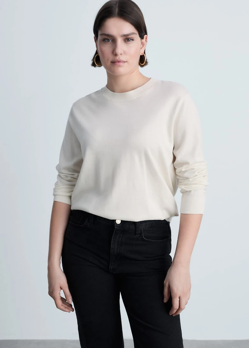 Silk-blend knitted sweater