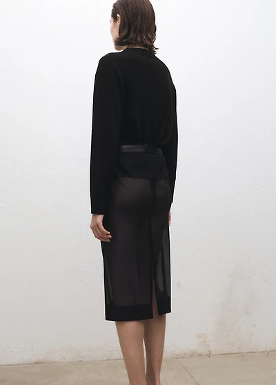 Wool-blend round-neck sweater