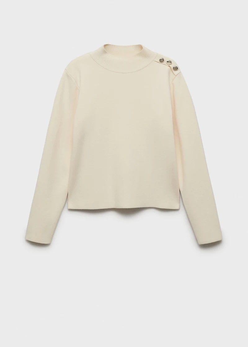 Buttons detail knit sweater