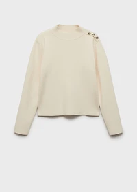 Buttons detail knit sweater