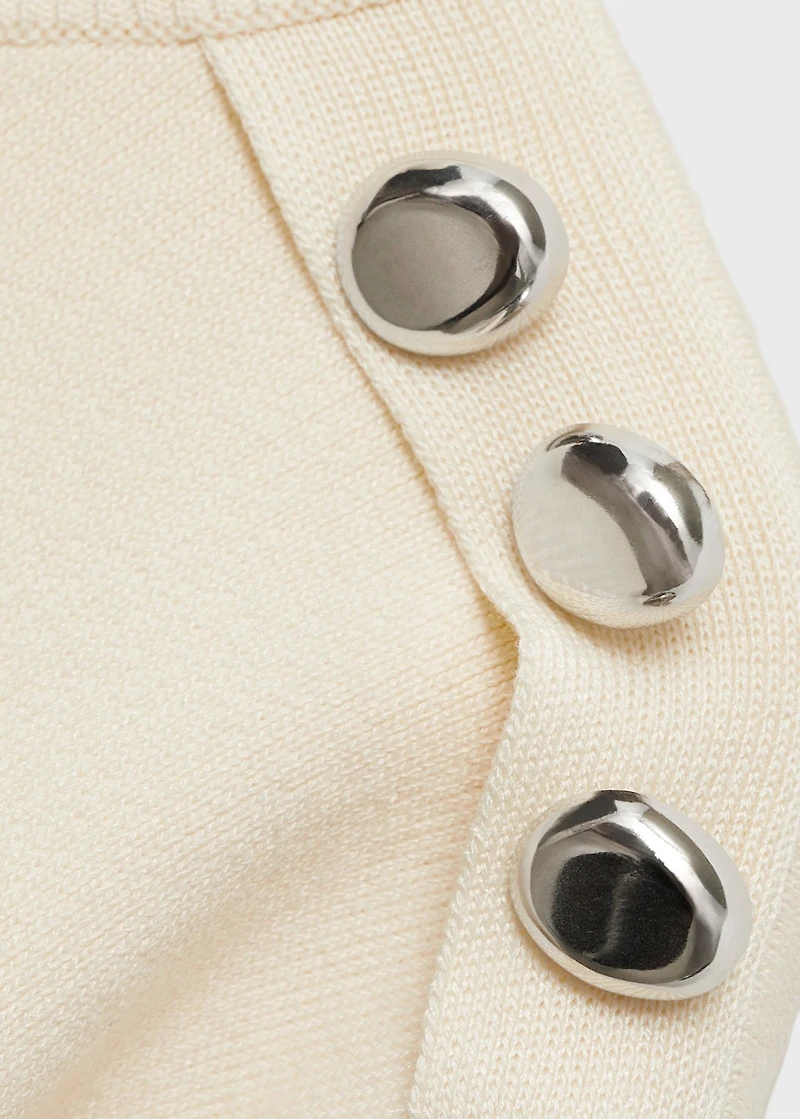 Buttons detail knit sweater