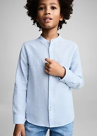 Striped cotton linen shirt