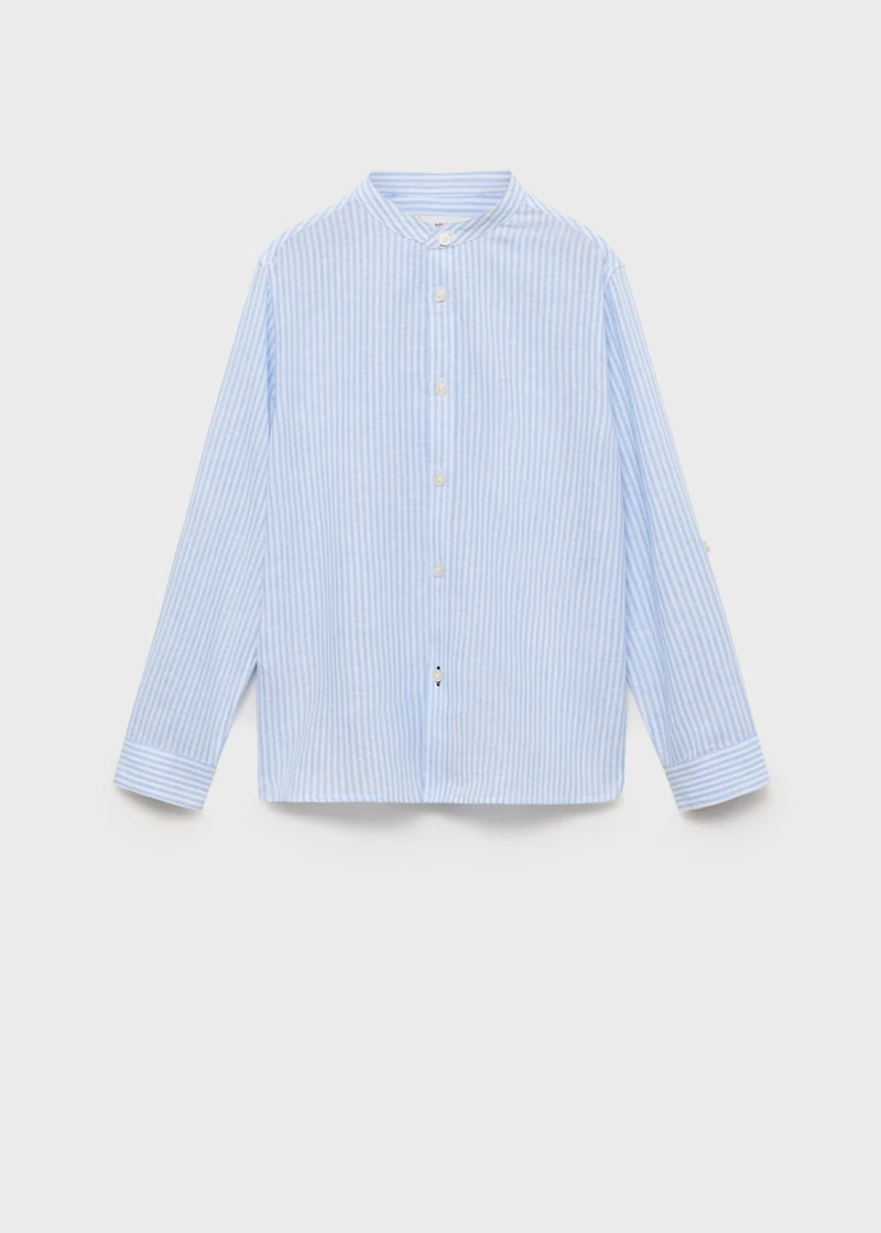 Striped cotton linen shirt