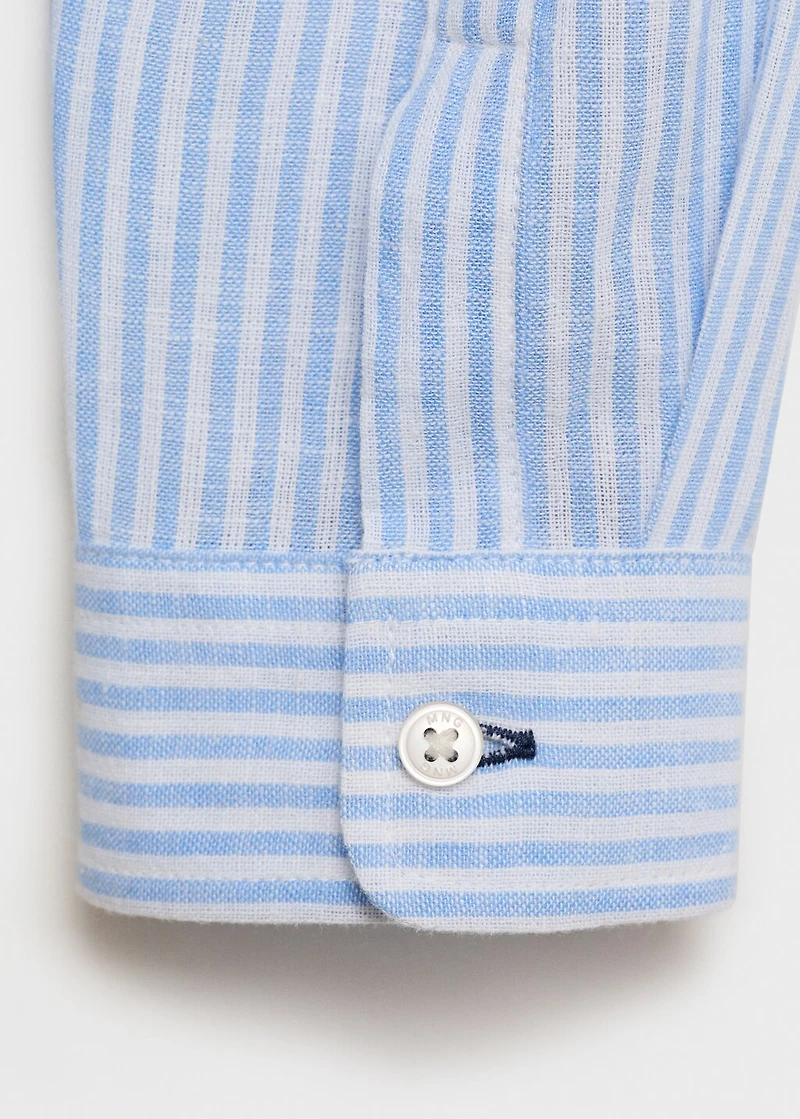 Striped cotton linen shirt