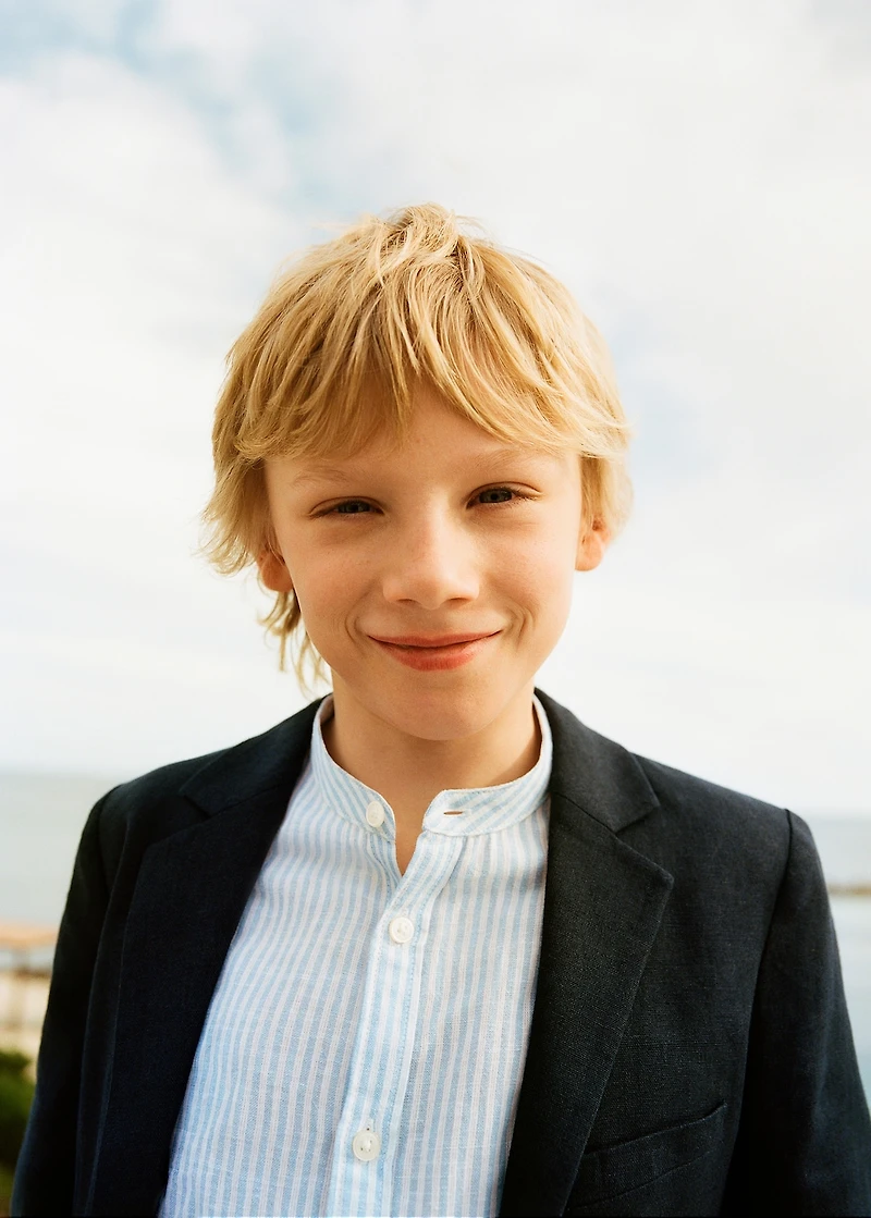 Striped cotton linen shirt