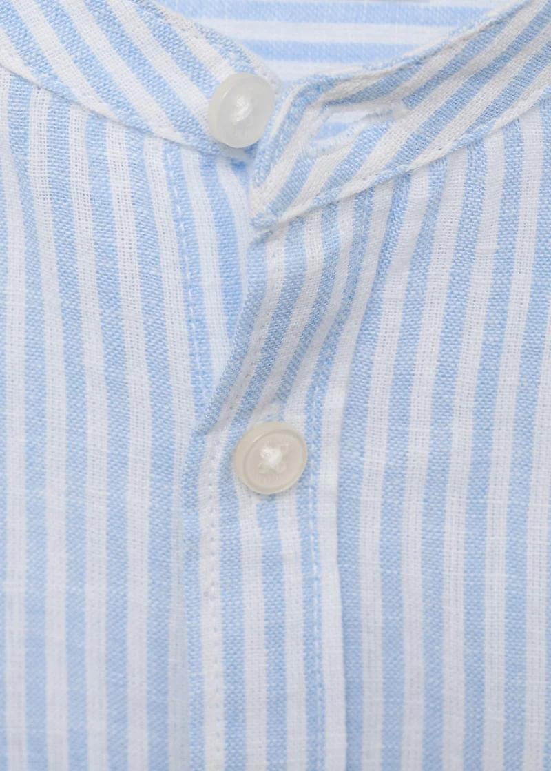 Striped cotton linen shirt