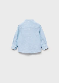 Mao collar linen shirt