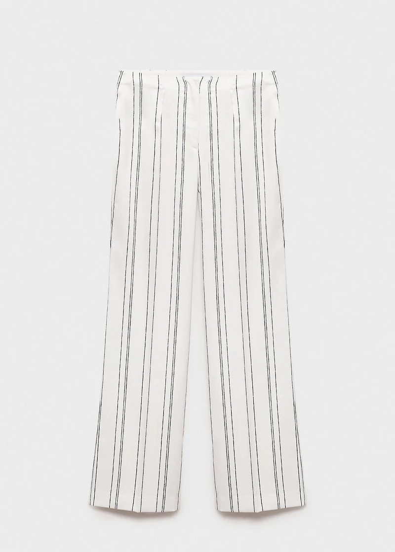 Straight striped trousers