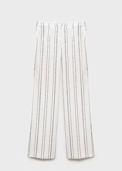 Straight striped trousers