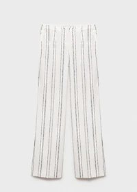 Straight striped trousers