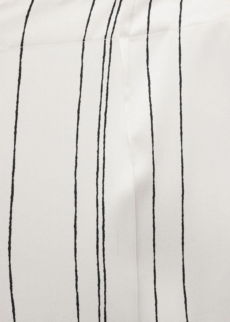 Straight striped trousers