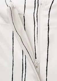 Straight striped trousers