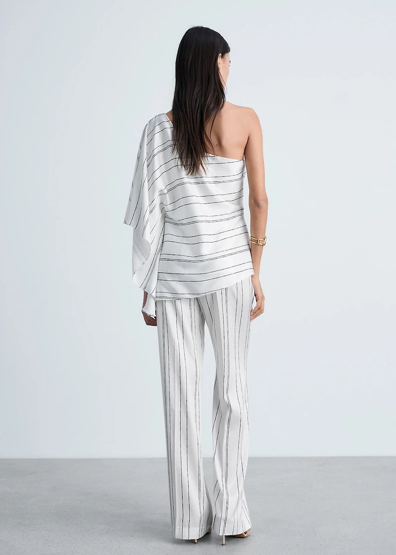 Straight striped trousers
