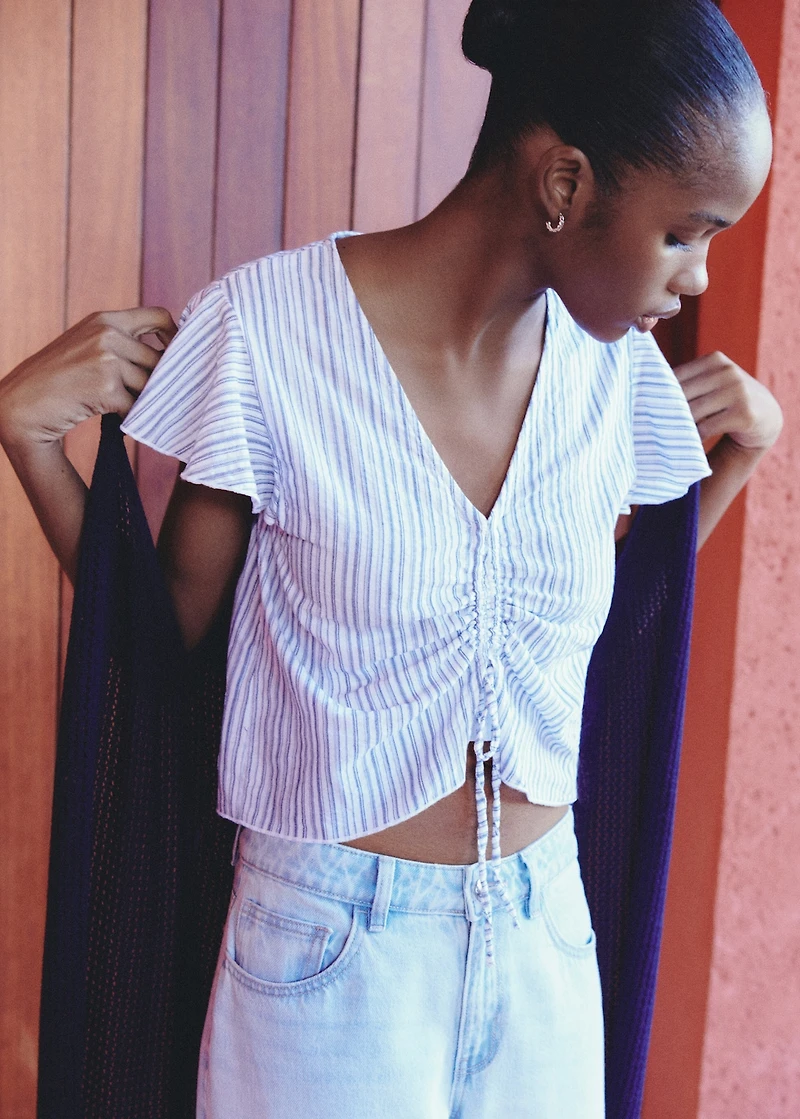 Ruched detail blouse