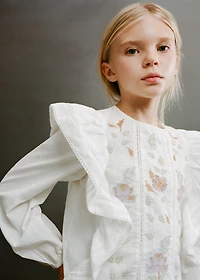 Floral embroidered blouse