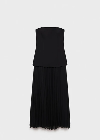 Combined strapless dress