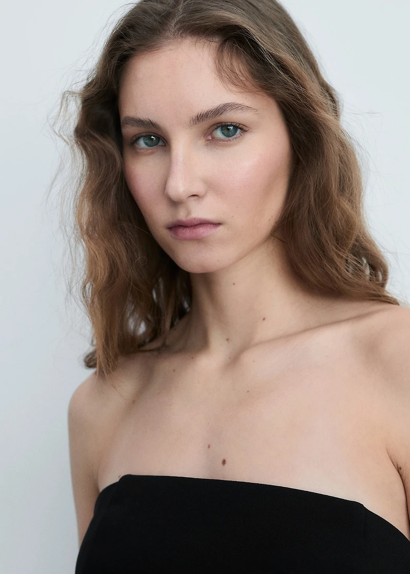 Combined strapless dress