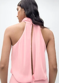 Halter dress with back opening