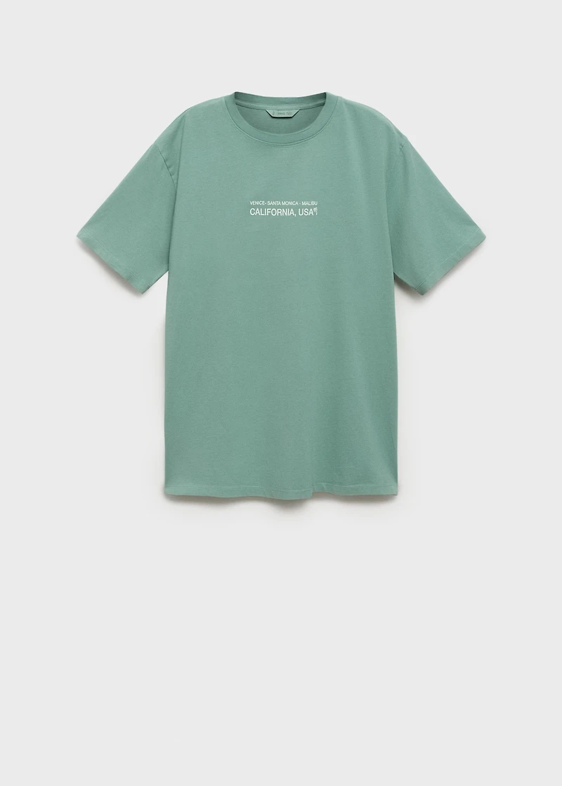 Message cotton T-shirt