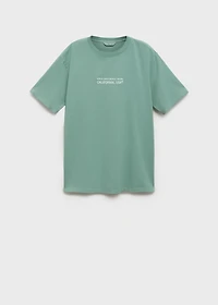 Message cotton T-shirt