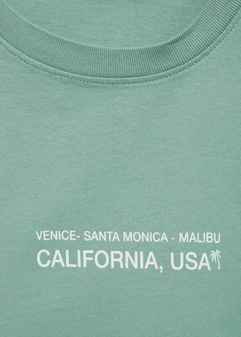 Message cotton T-shirt