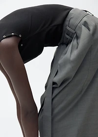 Ribbed t-shirt with die-cut trim