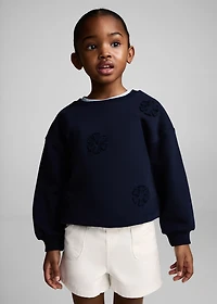 Denim paperbag shorts