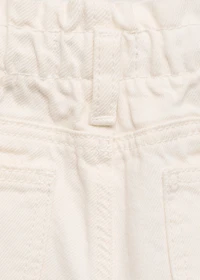 Denim paperbag shorts