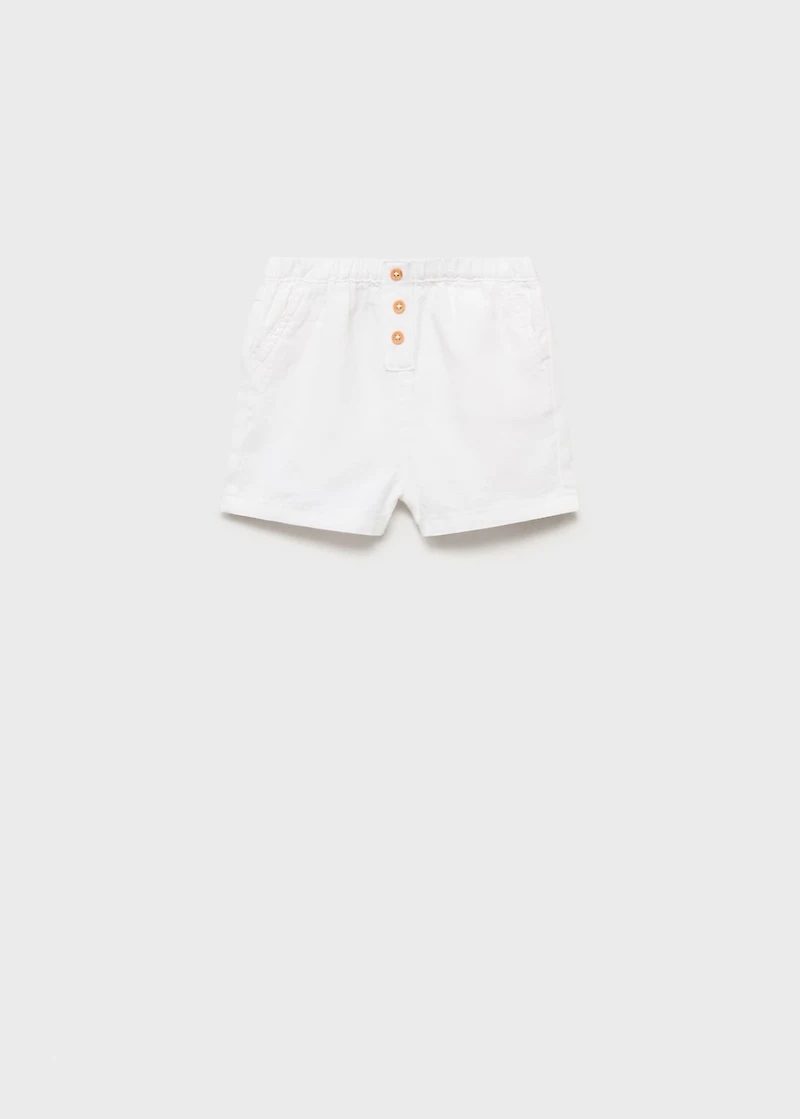 Cotton linen shorts