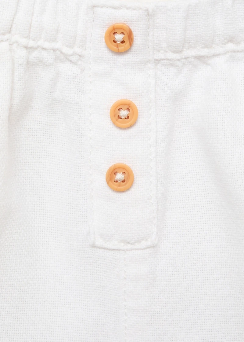 Cotton linen shorts