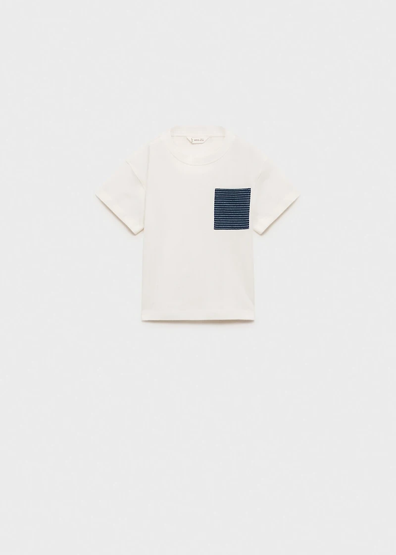 Patch cotton t-shirt