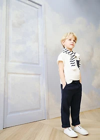 Patch cotton t-shirt