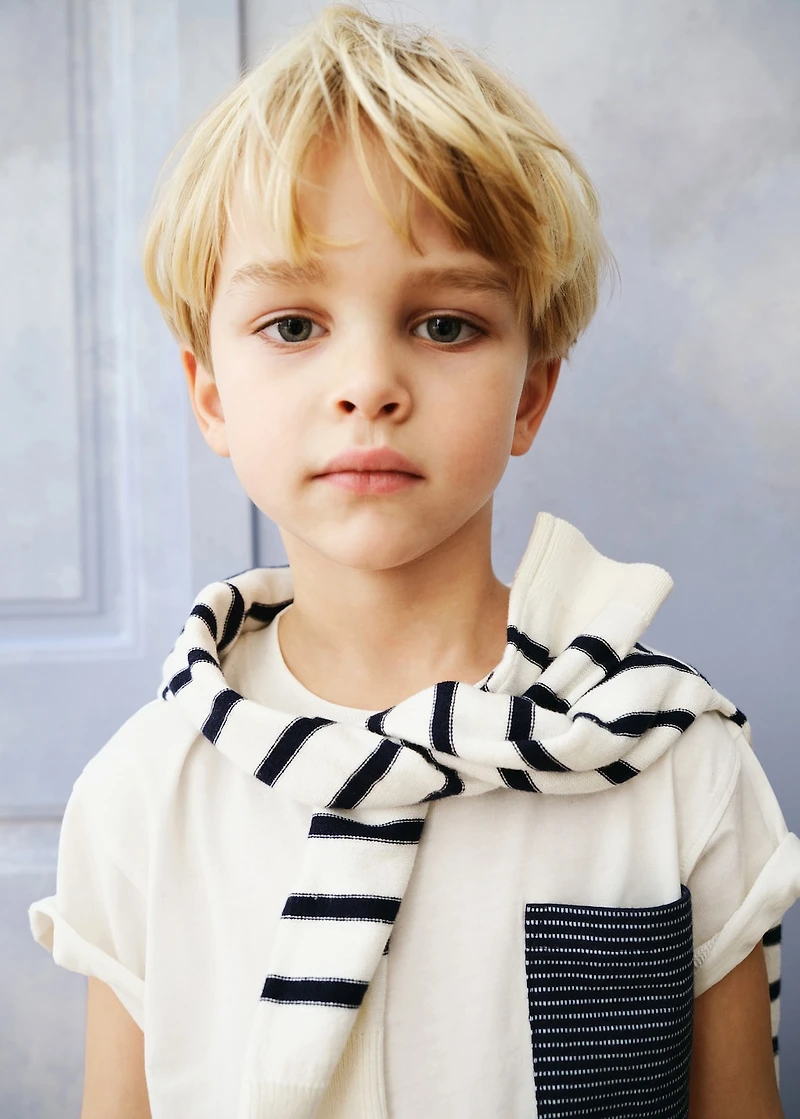 Patch cotton t-shirt