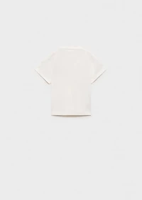 Patch cotton t-shirt