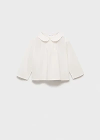 Cotton babydoll neck blouse