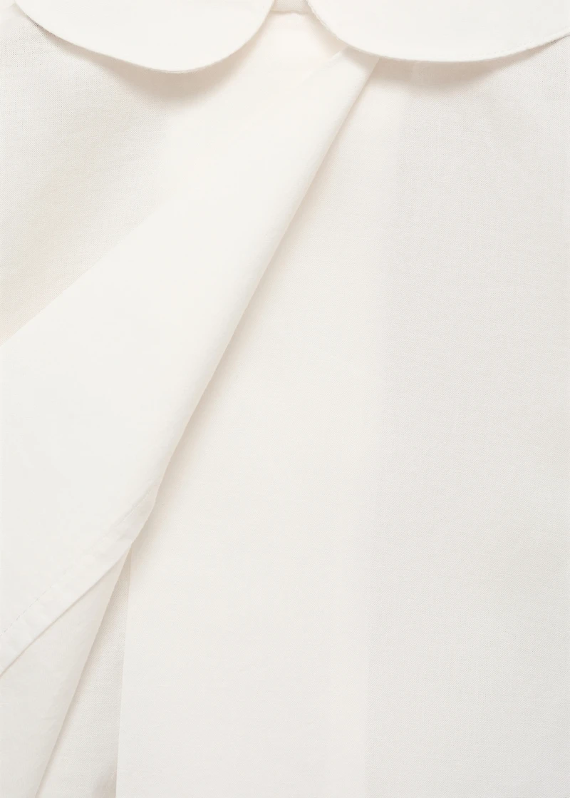 Cotton babydoll neck blouse