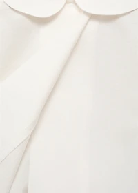 Cotton babydoll neck blouse