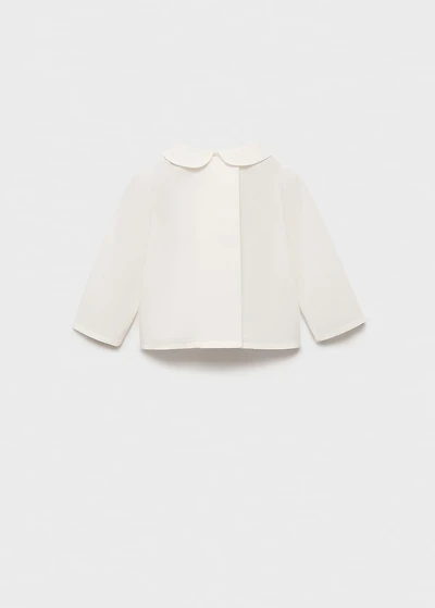 Cotton babydoll neck blouse