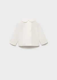 Cotton babydoll neck blouse