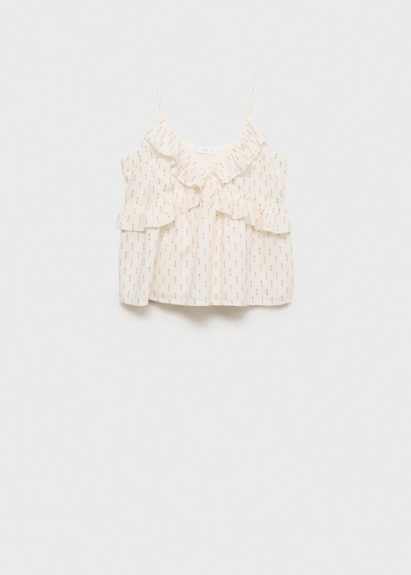 Ruffles embroidered top