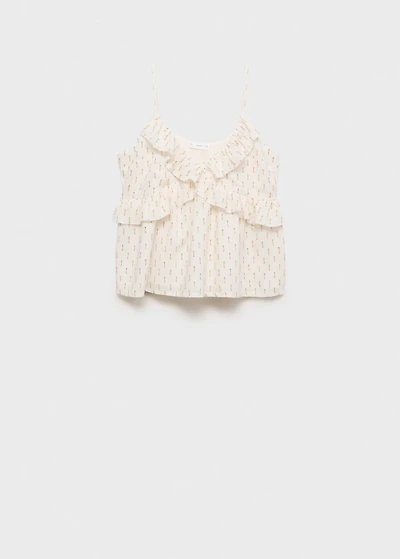 Ruffles embroidered top